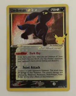 UMBREON 💫 - 17/17 - CELEBRATIONS CLASSIC COLLECTION 25TH ANNIVERSARY POKEMON - Image 1