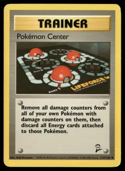 Pokemon Center 114/130 Uncommon Base Set 2 Pokemon Moderately Played - Image 1