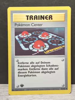 Pokemon TCG Pokemon Center Base Set 85/102 Regular 1st Edition German NM - Image 1
