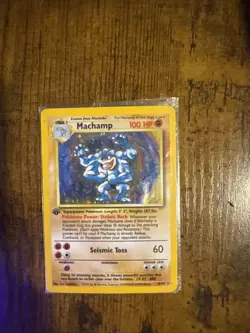 Pokemon Machamp Holo Rare 1st Edition Base Set #8/102 - Image 1