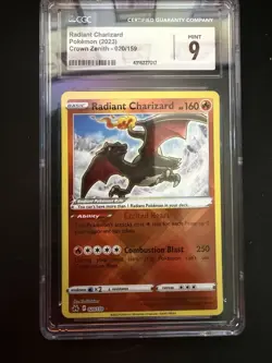 CGC 9 Radiant Charizard 020/159 Crown Zenith English Holo Pokemon TCG - Image 1
