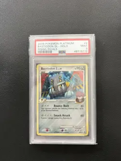 2009 Pokemon Platinum Bastiodon GL Reverse Foil Rising Rivals PSA 9 - Image 3