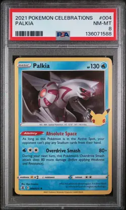 Palkia Pokemon Celebrations 004/025 PSA 8 - Image 1