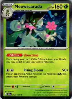 Meowscarada Journey Together 018/159 Rare Holo Pokemon Near Mint - Image 1