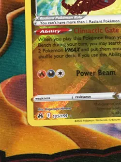 C349 POKEMON TCG CROWN ZENITH RADIANT ETERNATUS #105 NM-M HOLO - Image 4