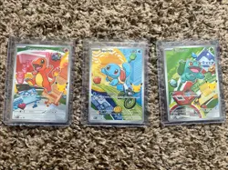 Pokemon First Partner Illustration Collection Series 1 Kanto Gen 1 Starters Set - Image 1