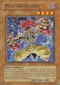 Yugioh! LP Mad Archfiend - CSOC-EN003 - Rare - Unlimited Edition Lightly Played, - Image 1