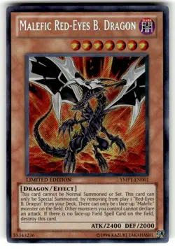 Malefic Red-Eyes B. Dragon (Secret) YMP1-EN001 Yu-Gi-Oh NM - Image 1