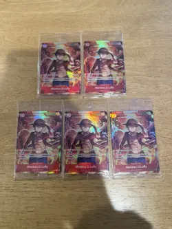 One Piece TCG Monkey D Luffy ST10-006 Treasure Booster Promo SEALED Lot Of 5 - Image 1