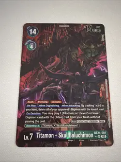 1x BT24-081 Titamon SkullBaluchimon Alternate Art Time Stranger Digimon Card - Image 1