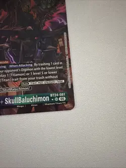 1x BT24-081 Titamon SkullBaluchimon Alternate Art Time Stranger Digimon Card - Image 2