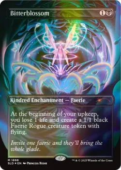 MTG English Bitterblossom (Double Rainbow Foil) NM Foil Secret Lair - Image 1