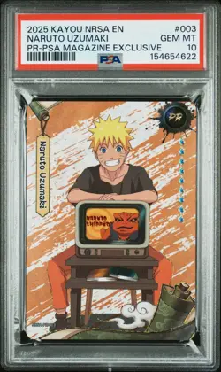 PSA 10 Naruto Uzumaki #003 Promo PSA Magazine Exclusive 2025 Collectible Card - Image 1