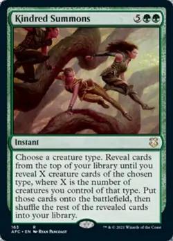 MTG English Kindred Summons NM Normal Commander 2021 Forgotten Realms - Image 1