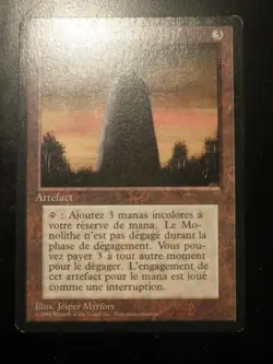 mtg magic Basalt Monolith 3rd edition 1994 fbb FRENCH vf fr Monolithe de basalte - Image 1