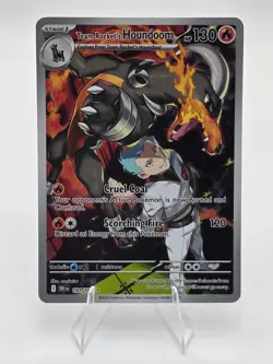 Pokemon TCG Team Rocket's Houndoom ILLUSTRATION RARE DESTINED RIVALS Holo - Image 1