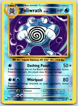 POKEMON EVOLUTIONS POLIWRATH 25/108 RARE REVERSE HOLO NM HOLO - Image 1