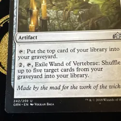 Magic the Gathering MTG Wand of Vertebrae (242) Guilds of Ravnica LP - Image 2