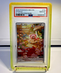 Pokemon Mega Evolution Stufful 154/132 Illustration Rare Holo PSA 10 GEM MINT - Image 1