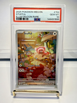 Pokemon Mega Evolution Stufful 154/132 Illustration Rare Holo PSA 10 GEM MINT - Image 3