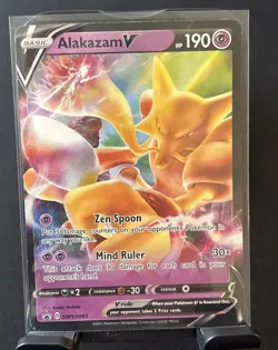 Alakazam V SWSH083 Holo Black Star Promo Sword Shield Pokemon NM - Image 1