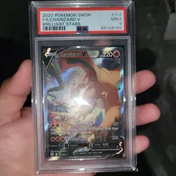 Pokemon Charizard V 154 Brilliant Stars Alt Art PSA 9 - Image 2