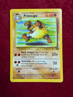 Pokemon TCG Primeape Non-Holo 43/64, Jungle (NM) - Image 1