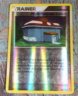 Night Pokemon Center Trainer Pokemon Diamond & Pearl 108/130 Uncommon Rev HOLO - Image 1