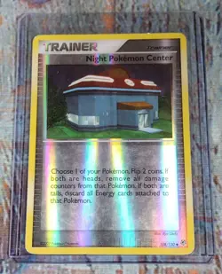 Night Pokemon Center Trainer Pokemon Diamond & Pearl 108/130 Uncommon Rev HOLO - Image 3