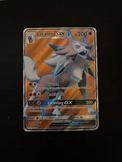 Lycanroc GX 136/147 SM Burning Shadows Full Art Holo Pokemon TCG NM - Image 1