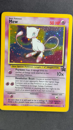 SWIRL Mew #9 Black Star Promo Pokemon Holo NM PSA - Image 2