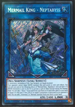 Yu-Gi-Oh! TCG Mermail King - Neptabyss 25LP-EN013 Secret Rare Limited Ed NM - Image 1
