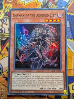 Yugioh! Shaman of the Ashened City - LEDE-EN090 - Super Rare 1st Edition - Image 1