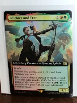 Balthier and Fran (Extended Art) FOIL MTG Final Fantasy NP #477 - Image 1