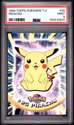 1999 Topps Pokemon Tv #25 Pikachu PSA 9 - Image 1