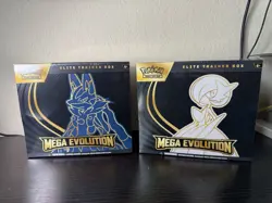 Pokemon TCG Mega Evolutions ETB Lucario And Gardevoir English Sealed Set - Image 1