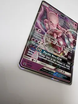 Pokemon Mewtwo GX SM196 Promo Full Art Holo Psychic Card English - Image 2