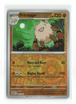 PRIMEAPE 057/165 151 REVERSE HOLO POKEMON TCG NM-LP - Image 1