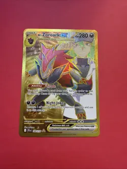 N's Zoroark EX Gold Secret Rare 2025 Pokemon Journey Together 189/159 - Image 3