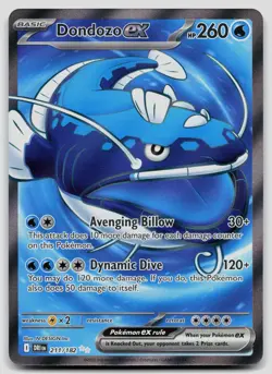 Dondozo ex 211/182 Destined Rivals Pokemon NM - Image 1