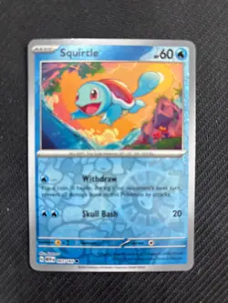 Squirtle Cosmo Holo Promo 007/165 Common 151 Pokemon Near Mint - Image 1