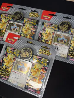 Pokemon TCG Mega Evolution Ascended Heroes Larry’s Komala Collection Lot Of 3 - Image 1