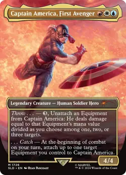 MTG Captain America, First Avenger (Rainbow Foil) [Secret Lair Drop Series] Foil - Image 1