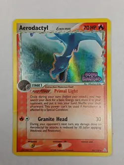 Pokemon Aerodactyl 35/110 EX Holon Phantoms Stamped Holo Delta Species Card 2006 - Image 1
