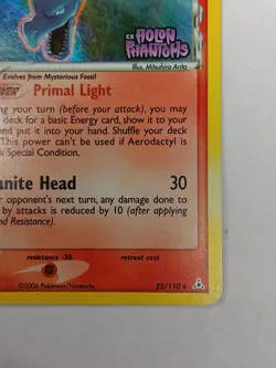 Pokemon Aerodactyl 35/110 EX Holon Phantoms Stamped Holo Delta Species Card 2006 - Image 4