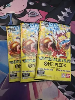 One Piece TCG OP15-EB04 Adventure on Kami's Island - Booster Packs (Lot Of 3)eng - Image 1