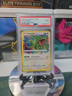 2020 Pokemon SWSH Vivid Voltage #138 - PSA MINT 9 - Amazing Rare - RAYQUAZA - Image 1