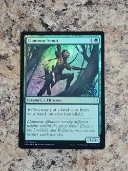 Llanowar Scout FOIL Dominaria NM Green Common MAGIC GATHERING CARD Unplayed - Image 2