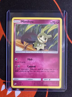 Mimikyu 112/181 2019 Sun & Moon Team Up Pokemon Card TCG Non Holo Rare - Nm - Image 3