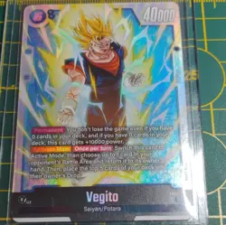 Bandai Dragon Ball Super Card Game Vegito SCR Foil Permanent 6 40000 FB04-130 EN - Image 1